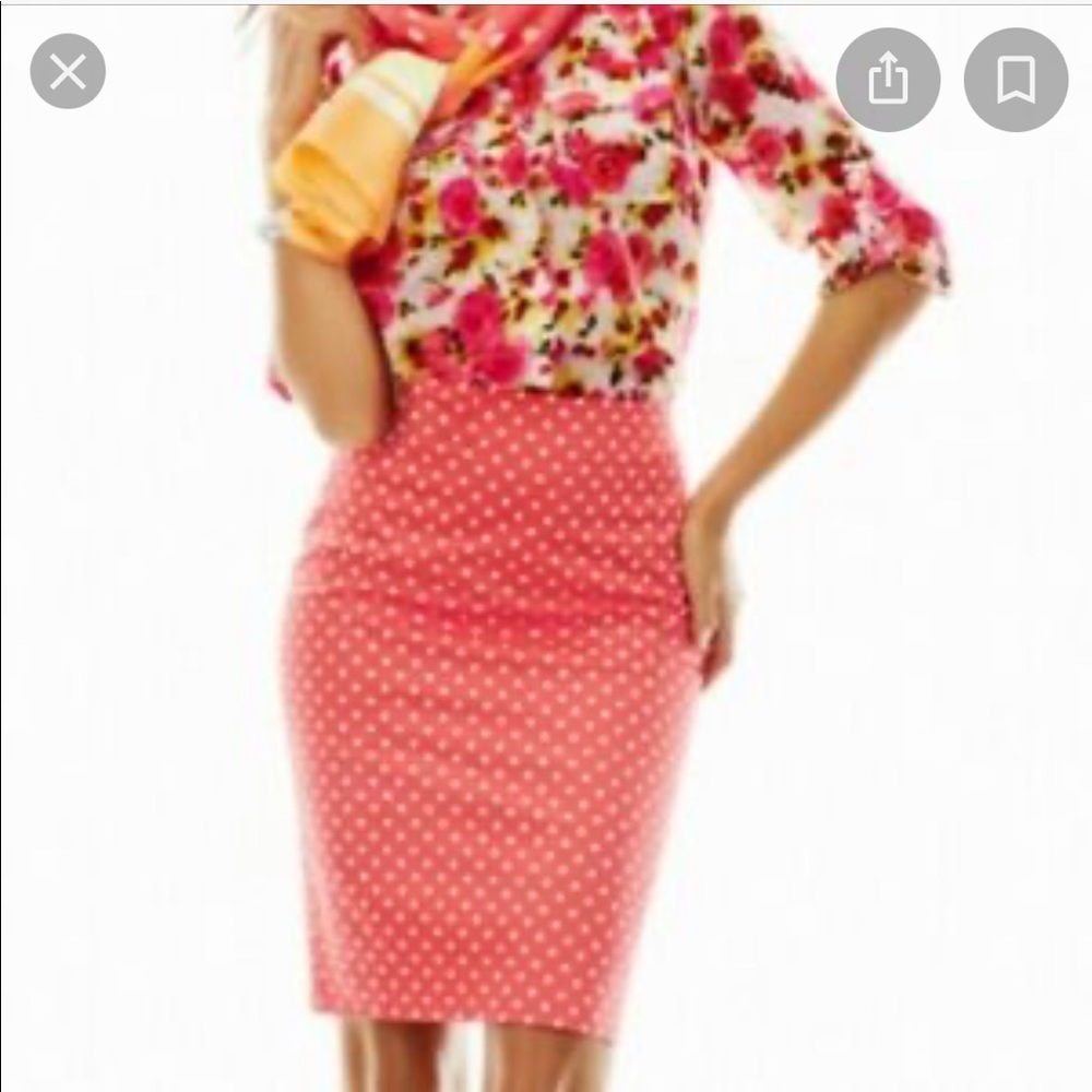 ANN TAYLOR Coral Pencil Skirt